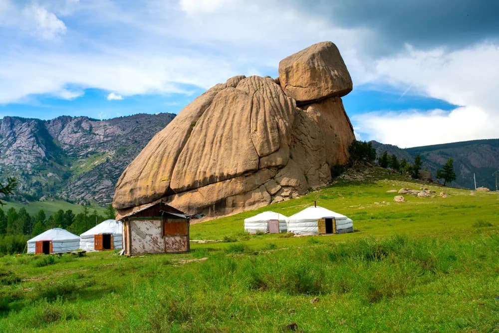 mogolistan ulaanbaatar sehir merkezi ve meydan